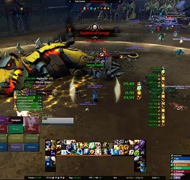 Team Purple celebrating a Heroic boss kill and shared loot distribution