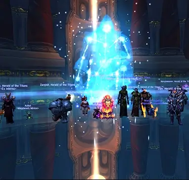 Team Purple members completing the Herald of the Titans achievement